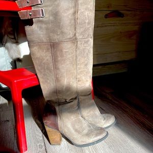 Aldo tall leather heeled boots